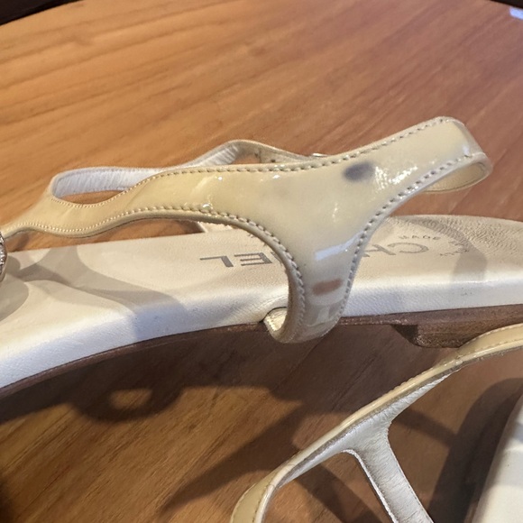 Chanel Beige Sandals with Logo Accent - Picture 7 of 8